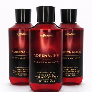 Bath & Body Works Body Wash Bundle ADRENALINE 3Pack NEW